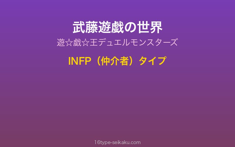 武藤遊戯 キャラクターイメージ