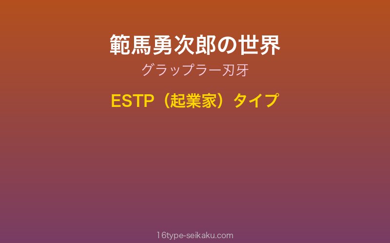 範馬勇次郎 キャラクターイメージ