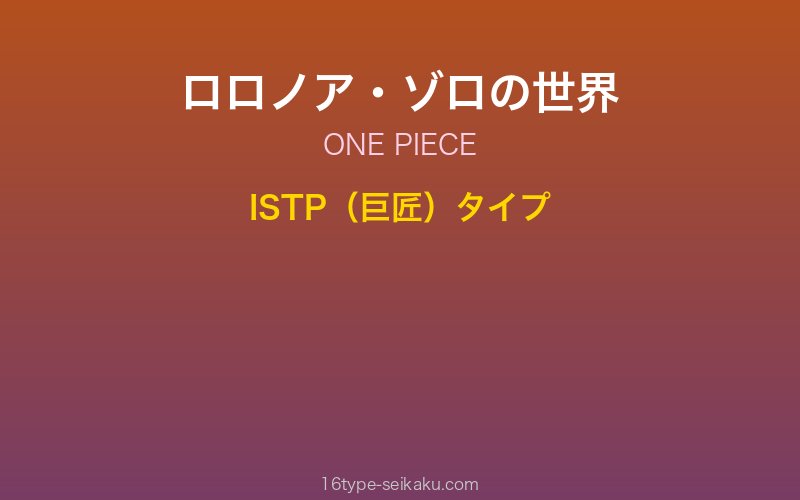 ロロノア・ゾロ キャラクターイメージ