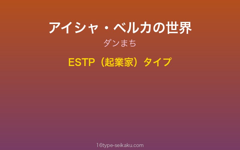 アイシャ・ベルカ キャラクターイメージ
