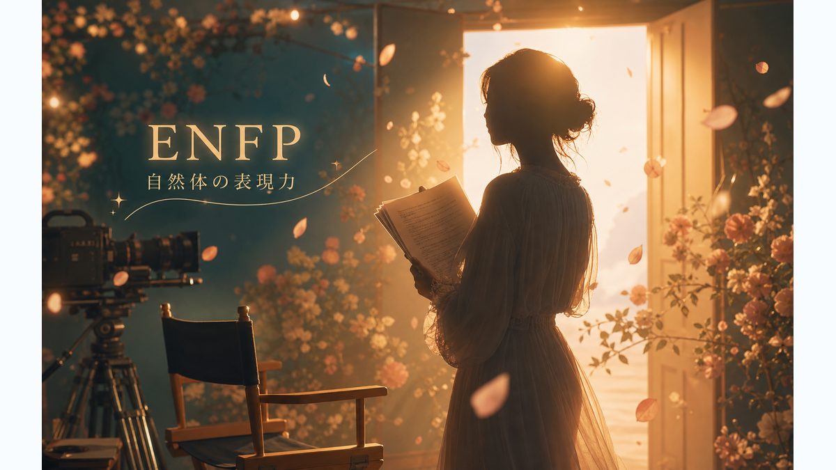 有村架純がENFP（広報運動家）タイプである理由の要点をまとめたMBTI人物分析インフォグラフィック