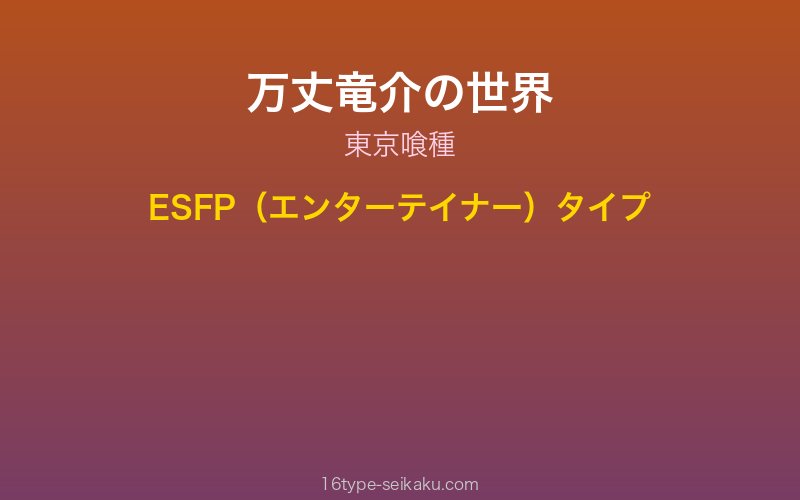 万丈竜介 キャラクターイメージ
