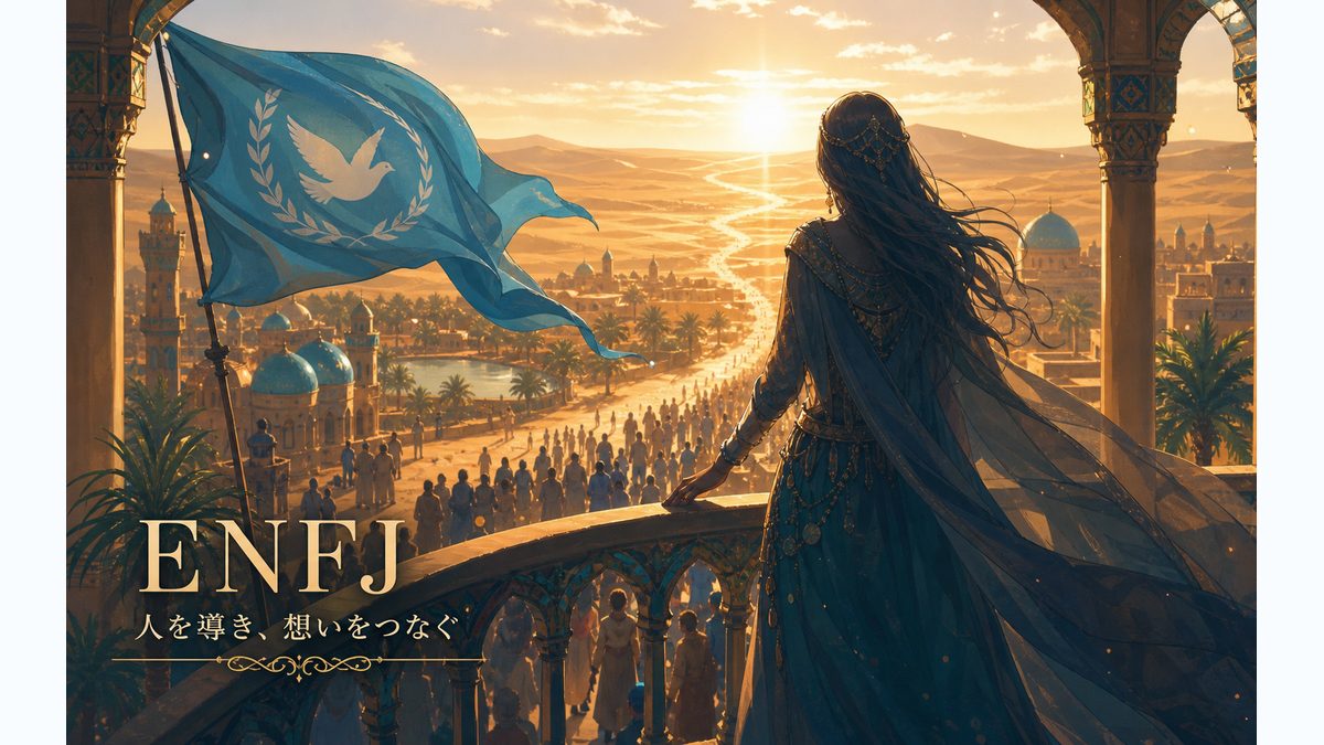 ネフェルタリ・ビビ（ワンピース）の性格特性とは？の要点をまとめたMBTIキャラ診断インフォグラフィック
