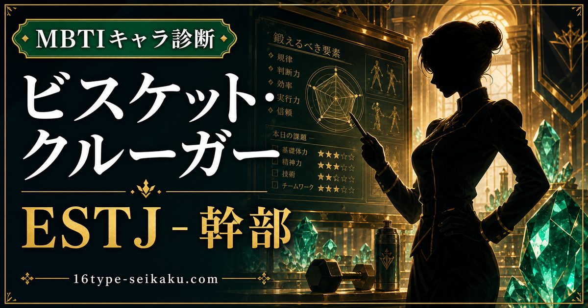 ビスケット・クルーガーのMBTIキャラ診断アイキャッチ画像