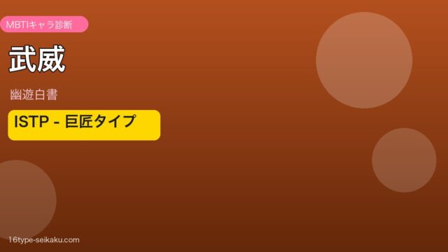 武威 ISTP アイキャッチ