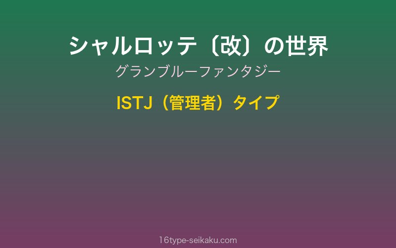 キャラクターイメージ