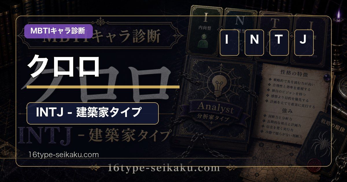 クロロ・ルシルフルのMBTIキャラ診断アイキャッチ画像