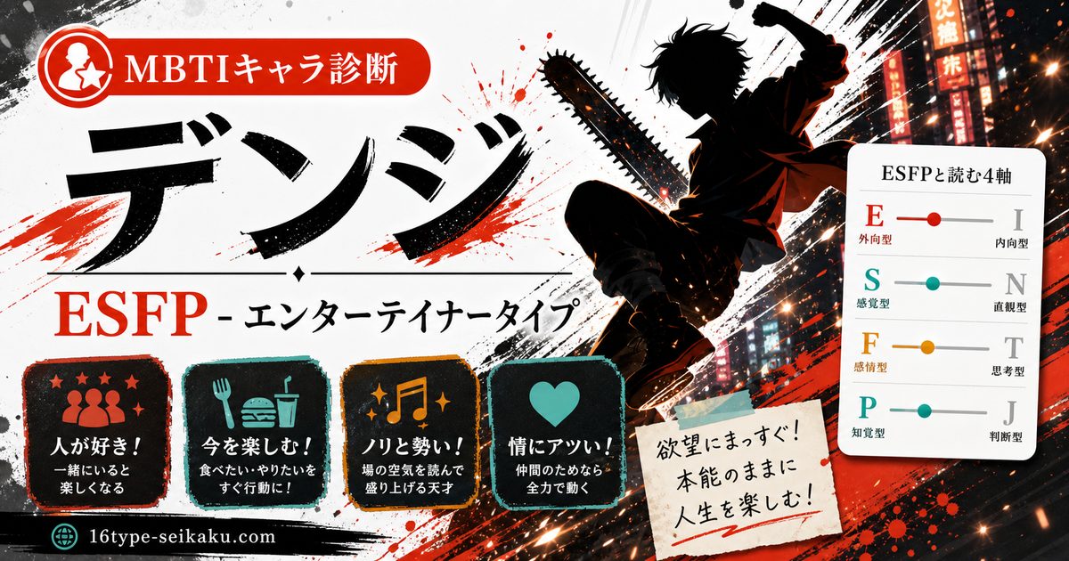 デンジのMBTIキャラ診断アイキャッチ画像