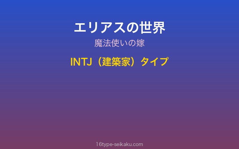 エリアス キャラクターイメージ