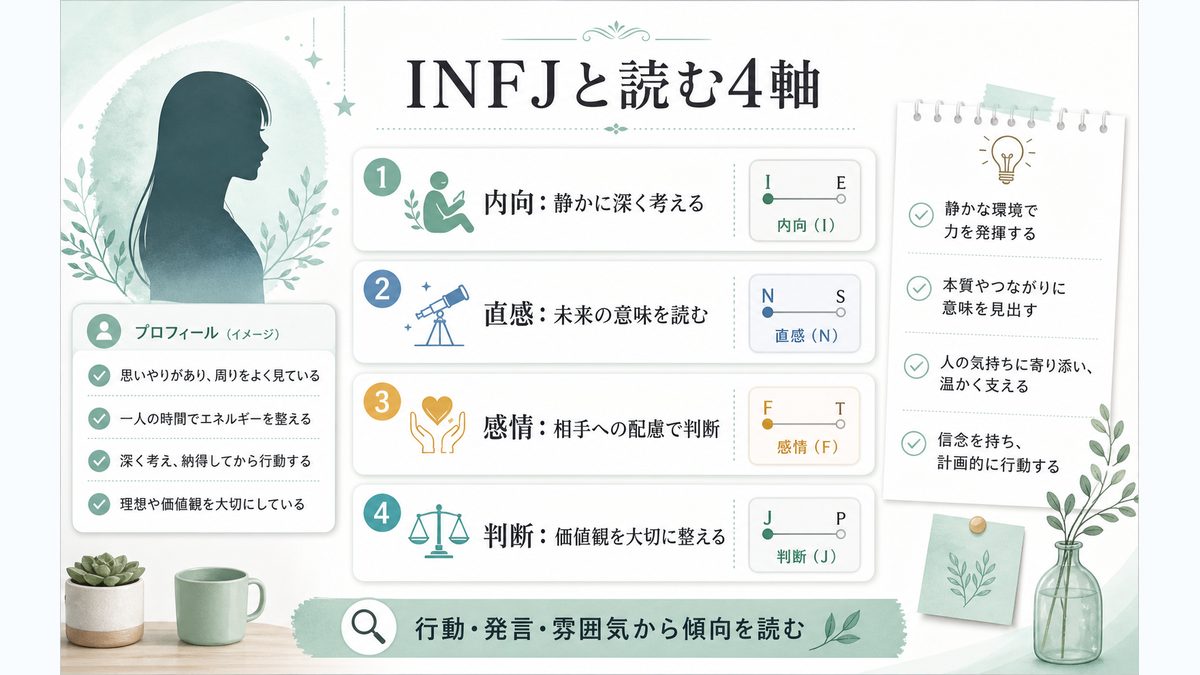 遠藤さくらさんがINFJタイプである理由の要点をまとめたMBTI人物分析インフォグラフィック