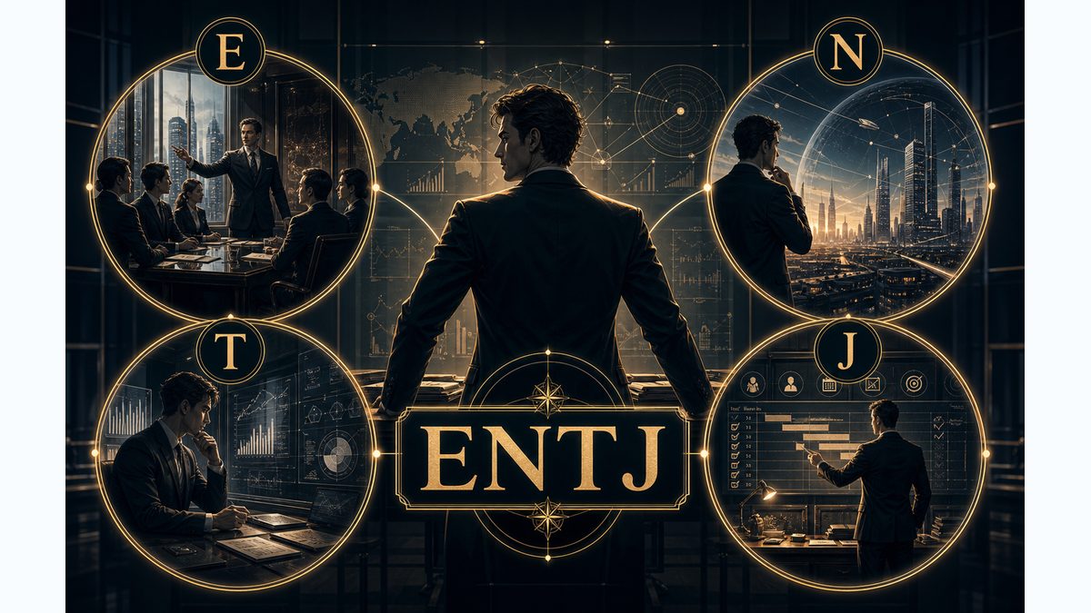 指揮官（ENTJ-A / ENTJ-T）の性格特性は？の要点をまとめたMBTI分析インフォグラフィック