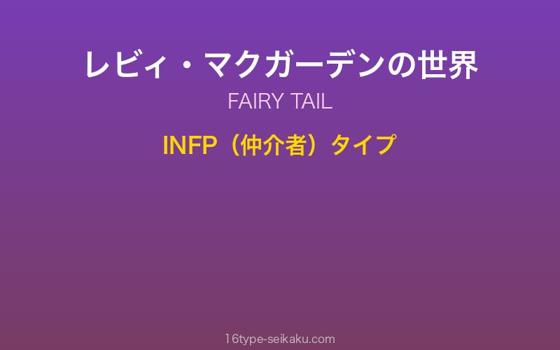 レビィ・マクガーデン キャラクターイメージ