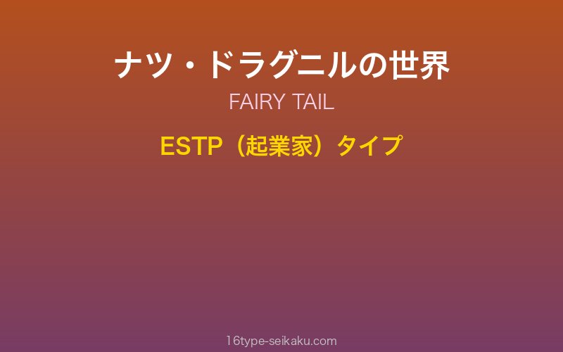 ナツ・ドラグニル キャラクターイメージ
