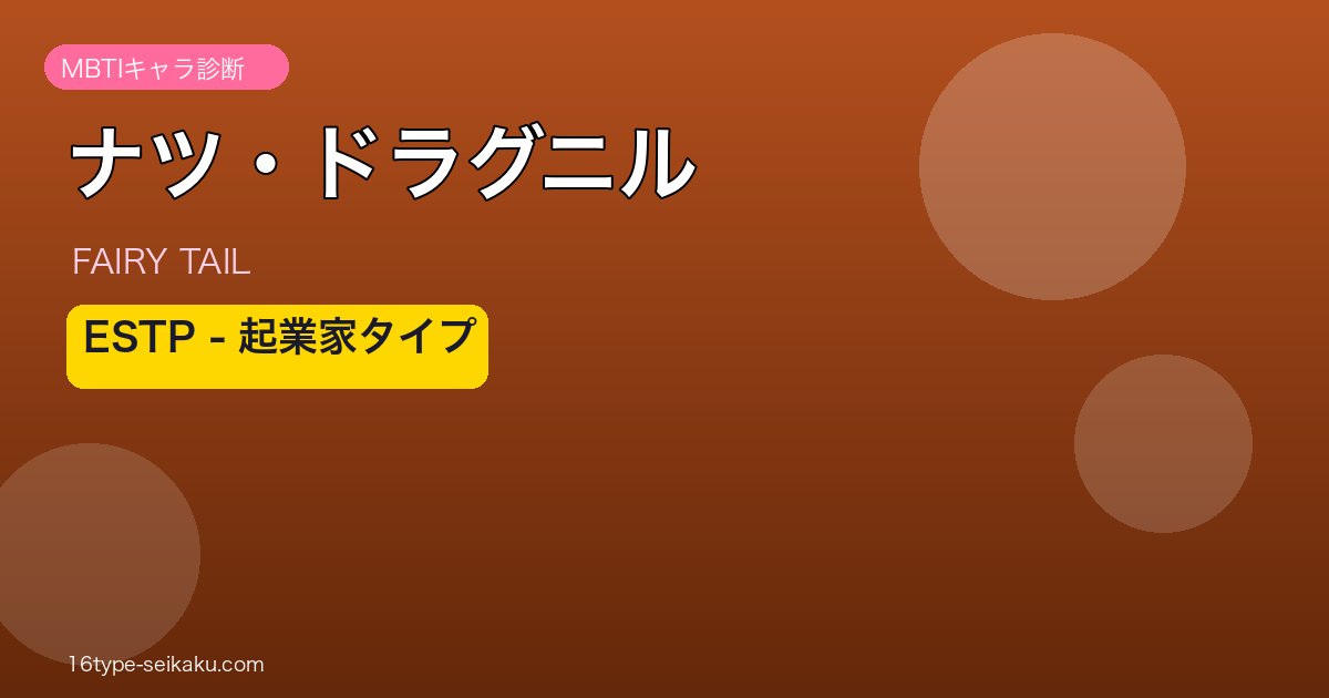 ナツ・ドラグニル ESTP アイキャッチ