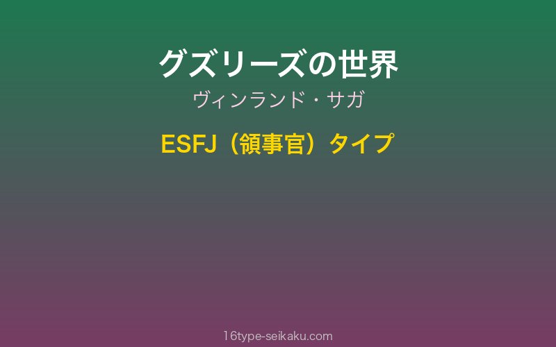 グズリーズ キャラクターイメージ
