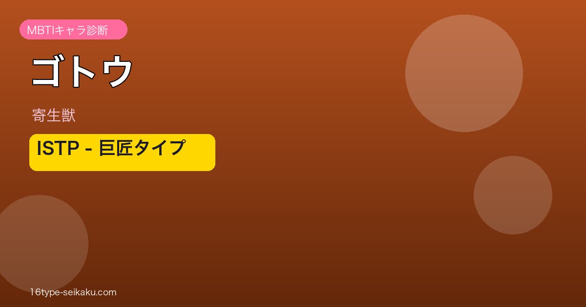 ゴトウ ISTP アイキャッチ