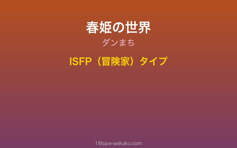 春姫 キャラクターイメージ