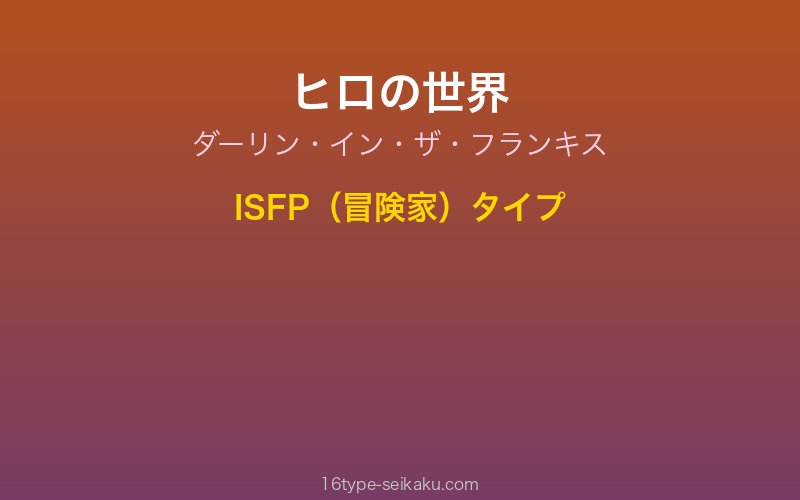 ヒロ キャラクターイメージ