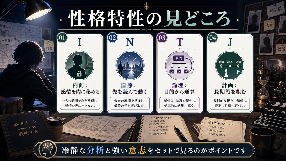 星野アクア（【推しの子】）の性格特性とは？の要点をまとめたMBTIキャラ診断インフォグラフィック