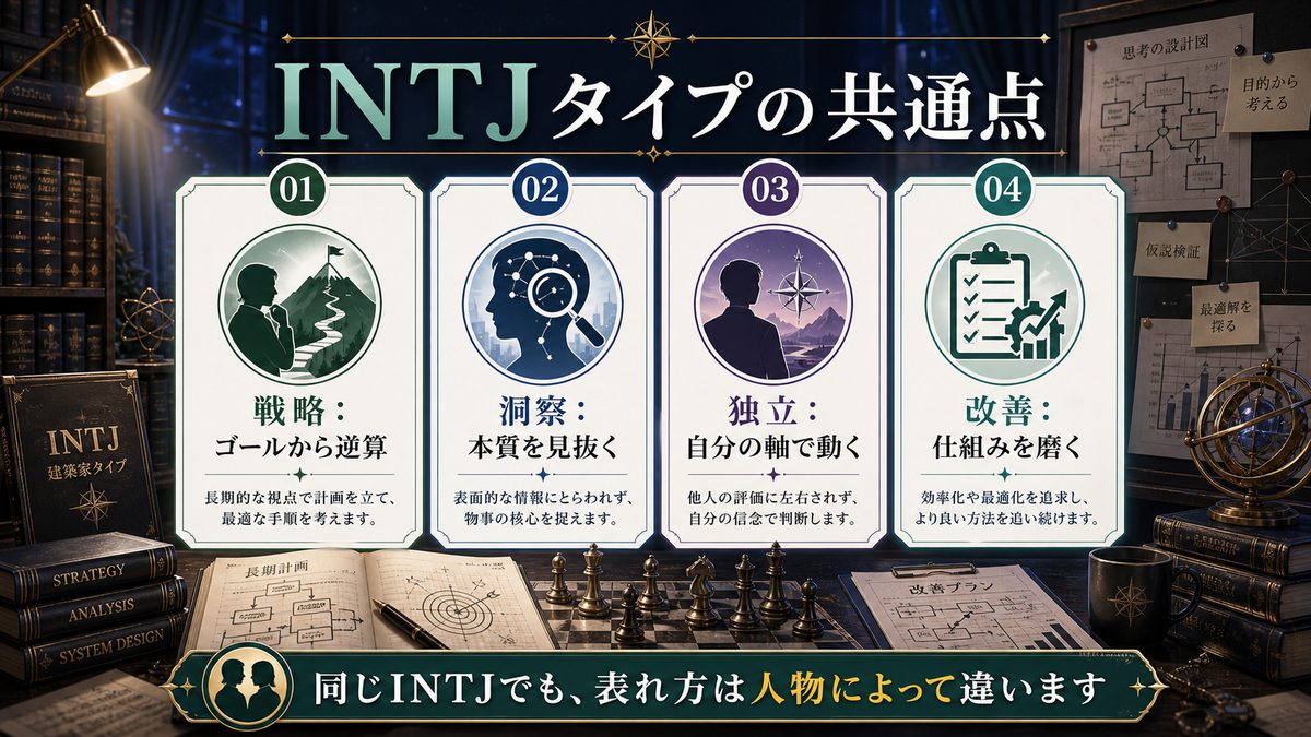 他の建築家の性格特性を持つ芸能人の要点をまとめたMBTIキャラ診断インフォグラフィック