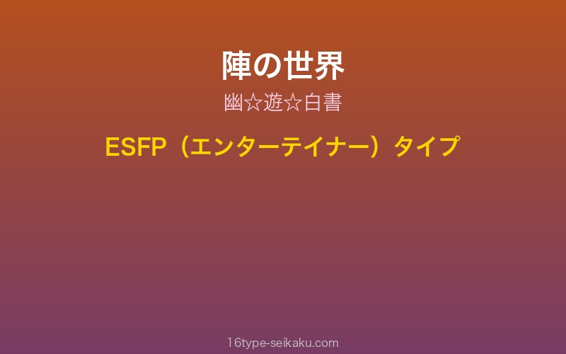陣 キャラクターイメージ