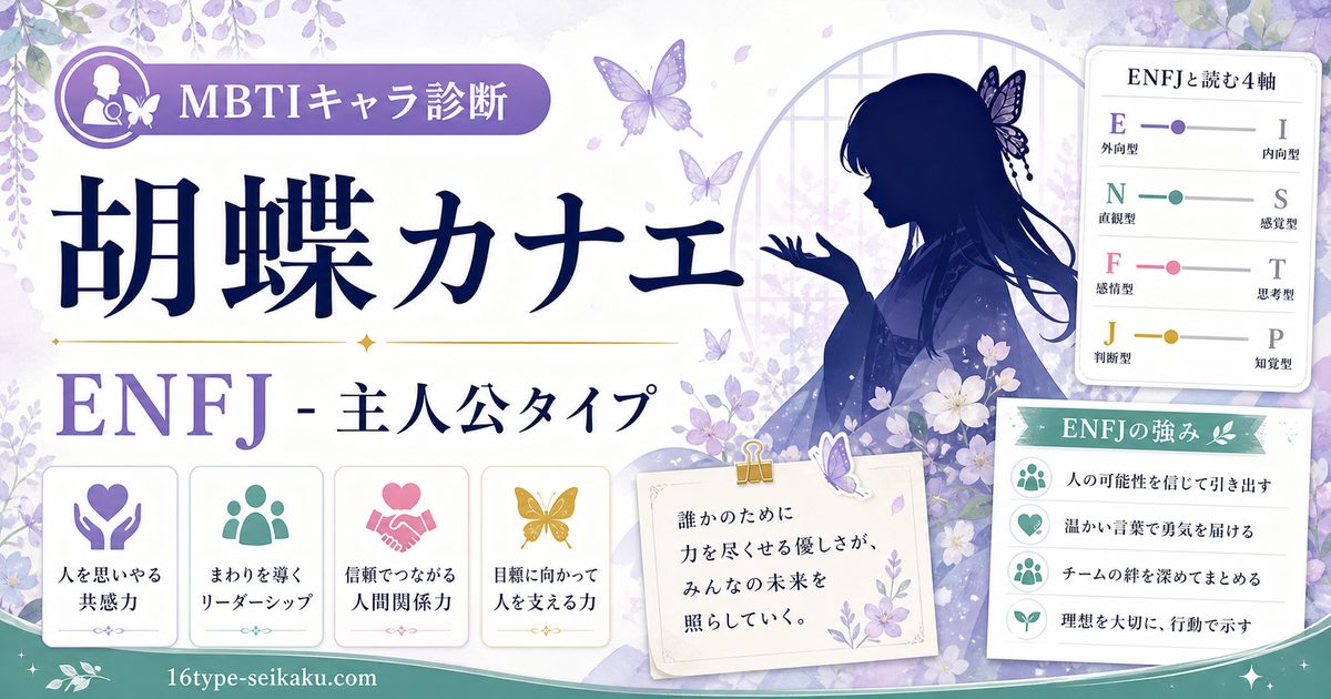 花柱・胡蝶カナエのMBTIキャラ診断アイキャッチ画像