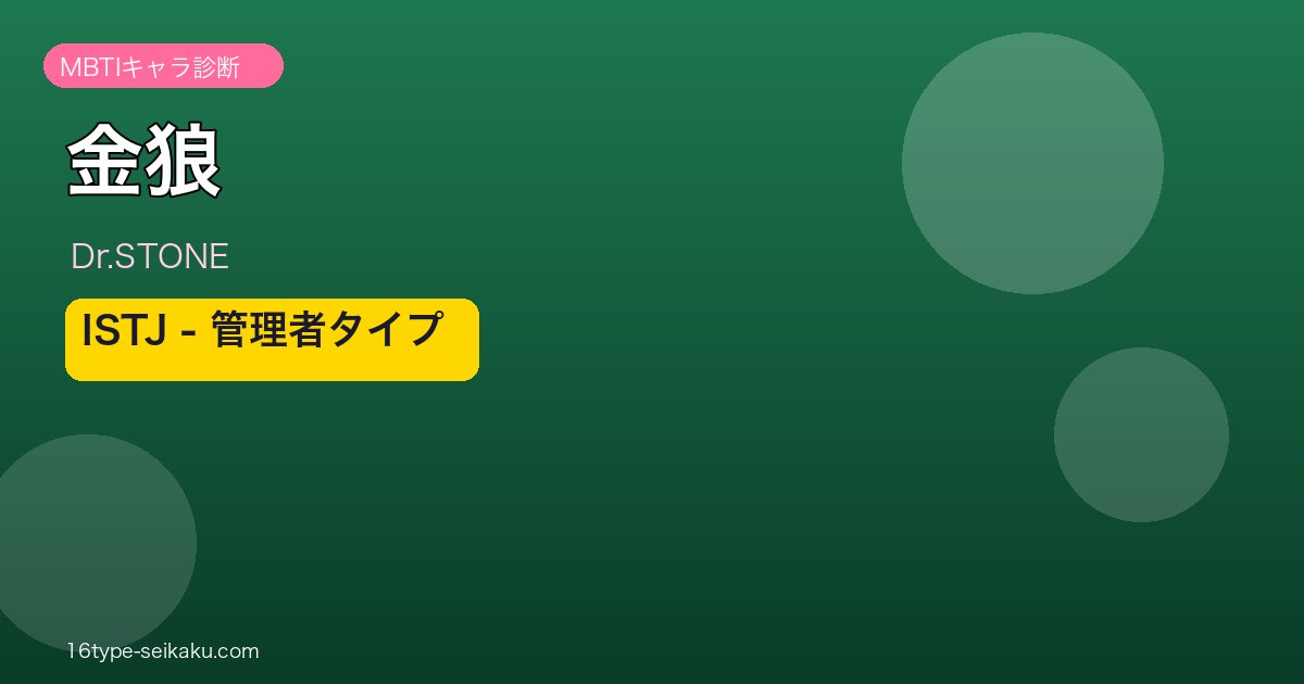 金狼 ISTJ アイキャッチ