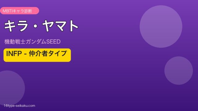 キラ・ヤマト INFP アイキャッチ