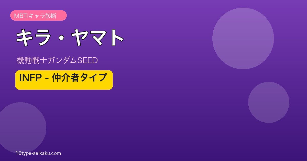 キラ・ヤマト INFP アイキャッチ