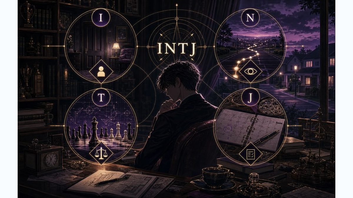 吉良吉影がINTJ(建築家タイプ)である理由の要点をまとめたMBTIキャラ診断インフォグラフィック