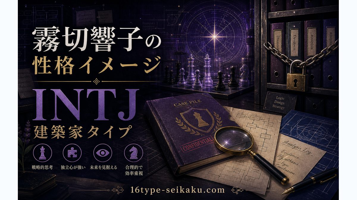 霧切響子の性格特徴の要点をまとめたMBTIキャラ診断インフォグラフィック