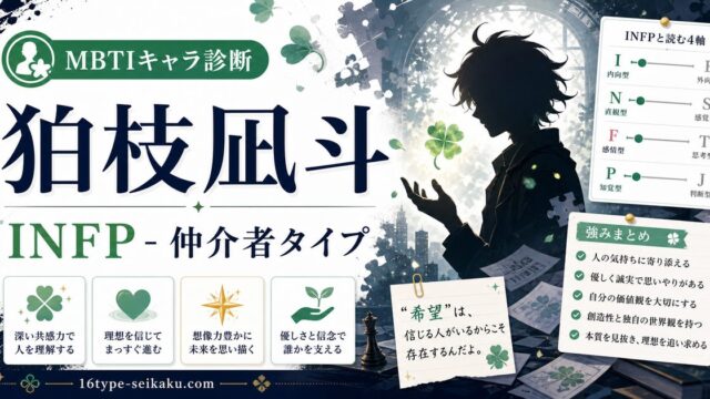 狛枝凪斗のMBTIキャラ診断アイキャッチ画像
