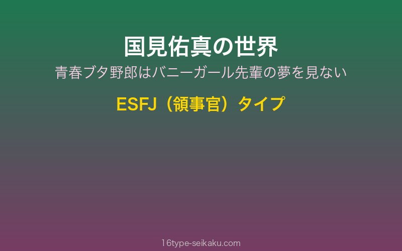 国見佑真 キャラクターイメージ