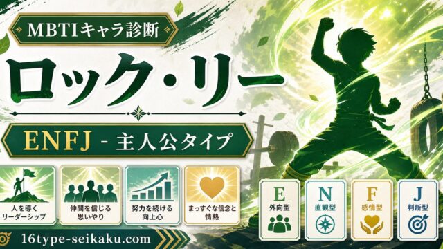 努力の天才ロック・リーのMBTIキャラ診断アイキャッチ画像