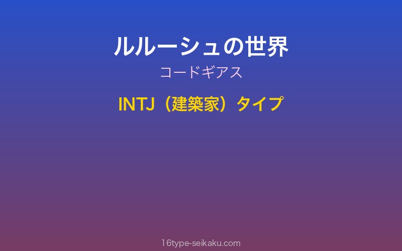 ルルーシュ・ランペルージ キャラクターイメージ