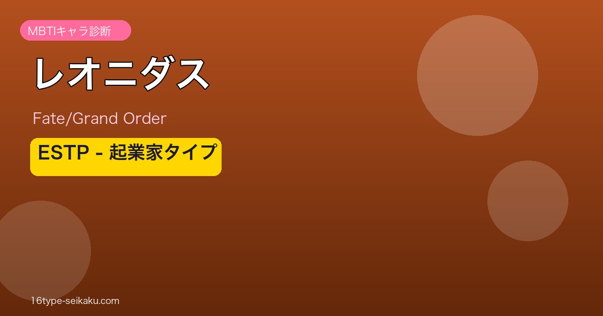 レオニダス（Fate/Grand Order） ESTPタイプ アイキャッチ