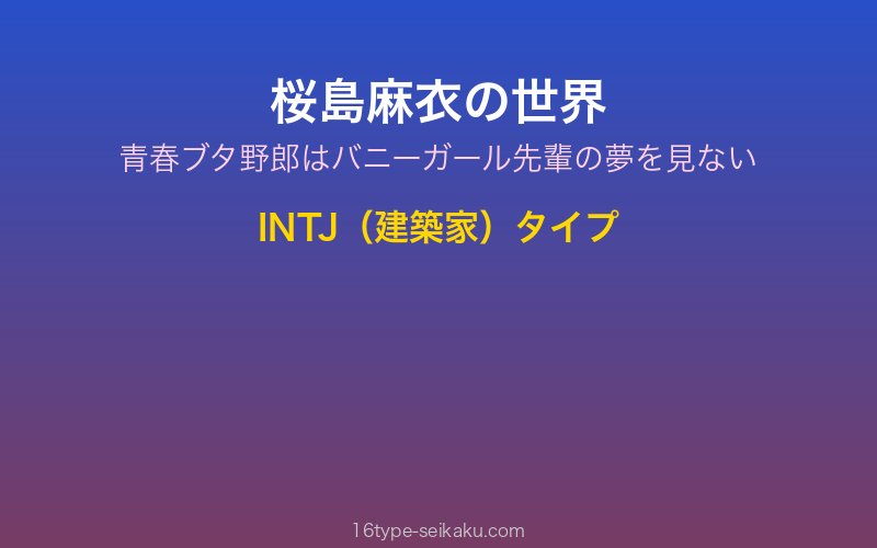 桜島麻衣 キャラクターイメージ