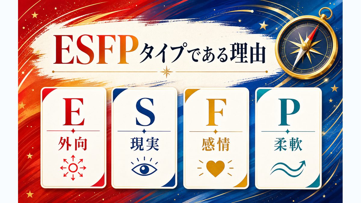 マリオがESFPタイプである理由の要点をまとめたMBTIキャラ診断インフォグラフィック