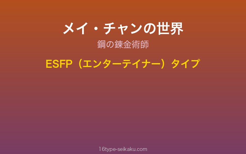 メイ・チャン キャラクターイメージ