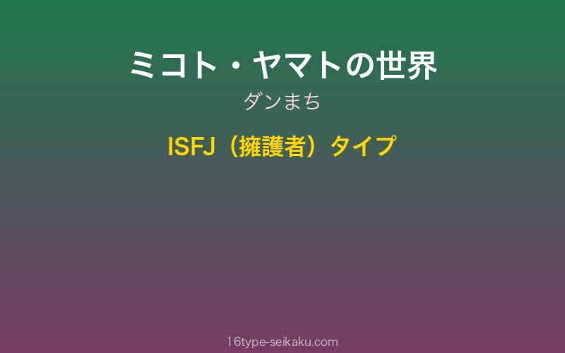 山戸命（ミコト・ヤマト） キャラクターイメージ
