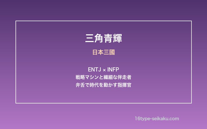 三角青輝の指揮官としての姿勢を表現したイメージ画像