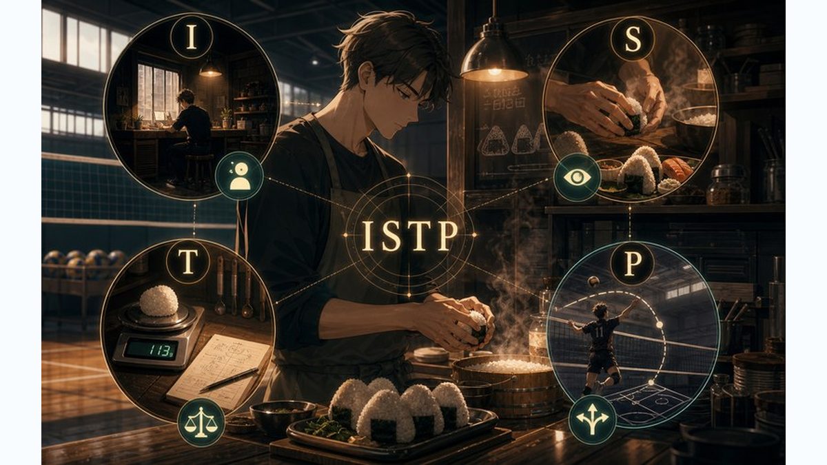 宮治がISTP（巨匠）タイプである理由の要点をまとめたMBTIキャラ診断インフォグラフィック