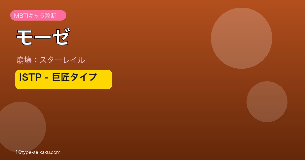 モーゼ ISTPタイプ