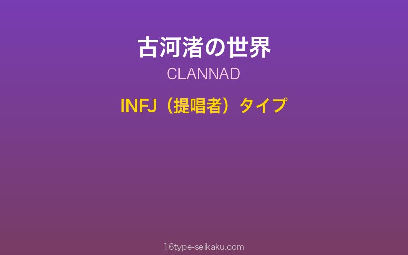 古河渚 キャラクターイメージ