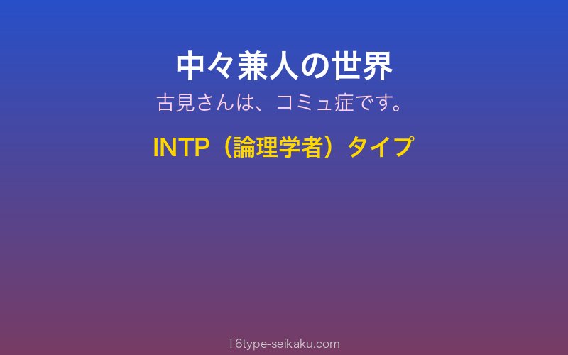 中々兼人 キャラクターイメージ