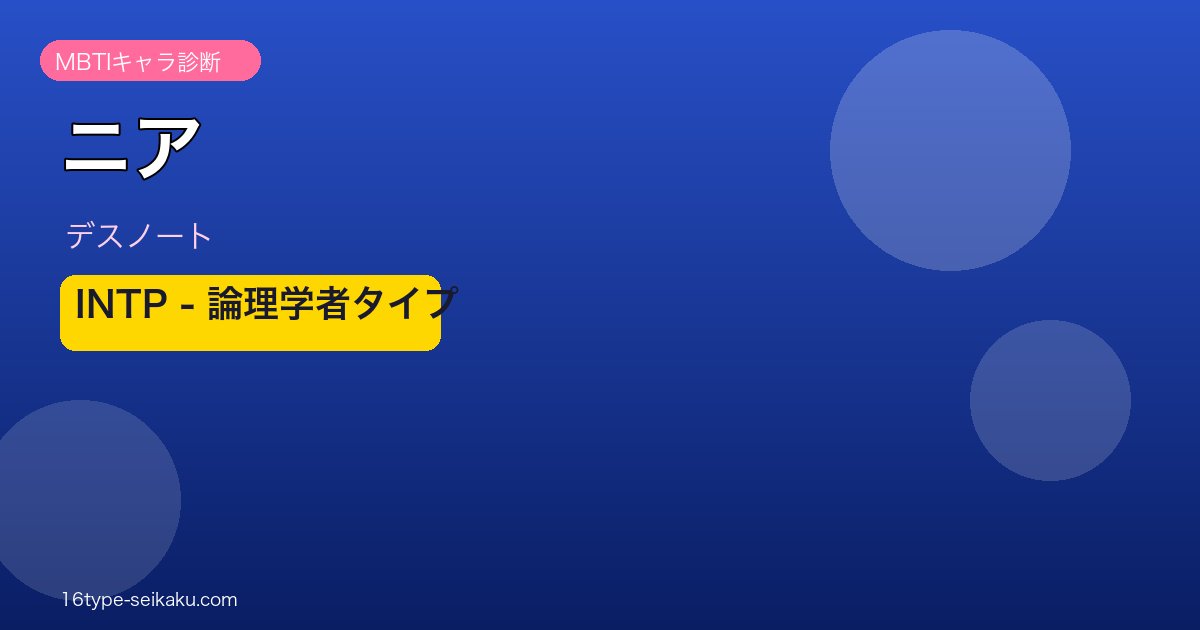ニア INTP アイキャッチ