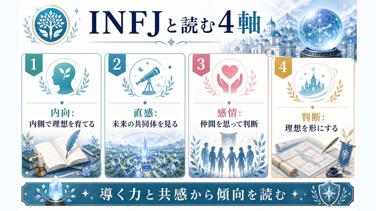リムル=テンペストがINFJタイプである理由の要点をまとめたMBTIキャラ診断インフォグラフィック