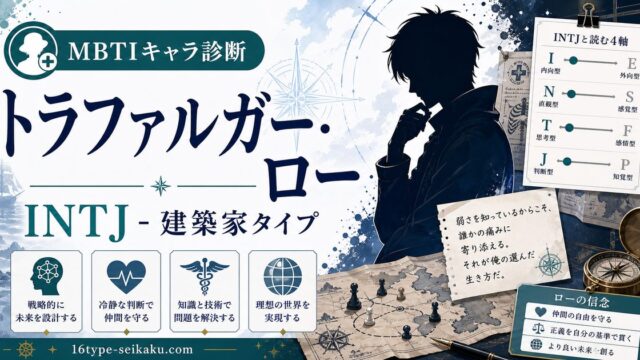 トラファルガー・D・ワーテル・ローのMBTIキャラ診断アイキャッチ画像