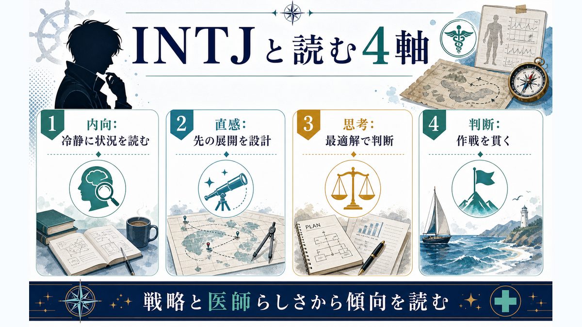なぜトラファルガー・D・ワーテル・ロー(ワンピース)がINTJ(建築家)なのかの要点をまとめたMBTIキャラ診断インフォグラフィック