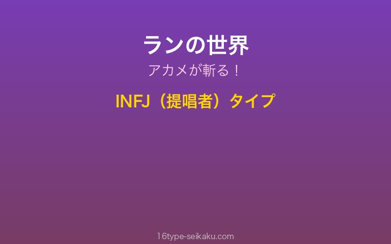 ラン キャラクターイメージ